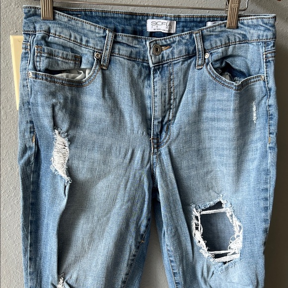 Sofia by Sofia Vergara Distressed Ankle Jeans - Blue - Picture 10 of 13